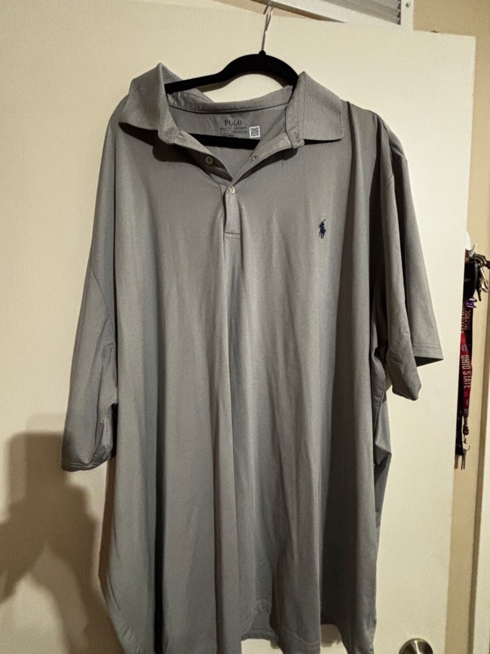 Polo by Ralph Lauren Light Gray Men's Polo with Embroidered Pony